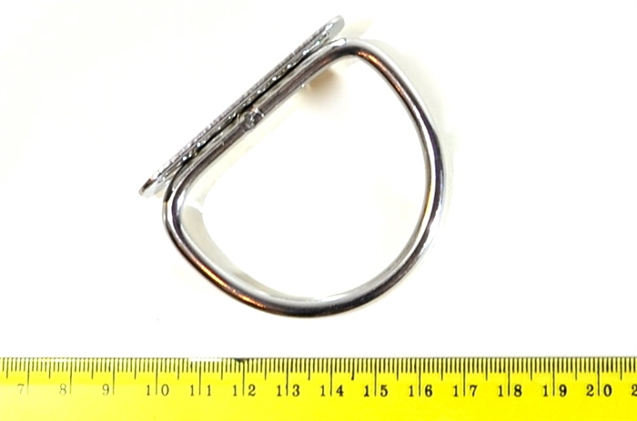 2" D-ring med takker 90 grader