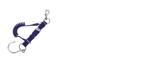 Reef/Rock hook detached coiled lanyard