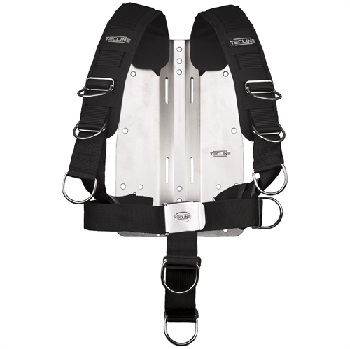 Tecline rustfri Bagplade 3mm med komfort harness 